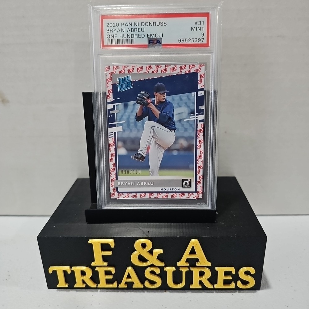 2020 Panini Donruss - Rated Rookie Bryan Abreu #31 One Hundred 30/100 (RC) PSA 9